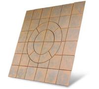 Sylkbuild Large Circular Paving Slabs With Squaring Off Kit - Santiago - Honey Brown - 7.29M2 Coverage