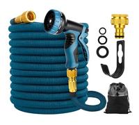 Sylken Garden Hose Expandable Garden Pipes，3 Times Expanding Flexible Magic Lightweight Watering Hose Pipe with 10 Function Spray Gun，Magic Hosepipe for Gardening Patio Car Washing Pet Bathing(75FT)