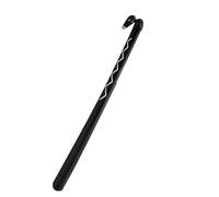 SYLLABARY 60cm/23.7'' Unisex Plastic Shoehorn, Long Handle Plastic Shoe Horn for Taking Boots On and Off with Comfort Grip (Black)