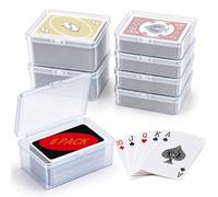 Sylmifoi 6PCS Playing Card Storage Box Set, Clear Plastic UNO Card Cases with Snap Lid, Mixed Sizes Portable UNO Card Holder Organizer for Playing Cards, Trading Cards, Game Cards & Small Accessories