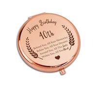 Sylona 40th Birthday Gifts for Women - 40th Birthday Gifts, Compact Pocket Makeup Mirror, Gift for Best Friend Female Mum Wife Daughter Sister Girlfriend