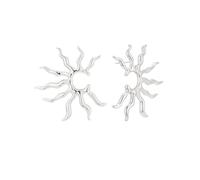 Sylph Chunky Gold Sun Earrings for Women, Trendy Sunburst Statement Drop Dangle Earring Hypoallergenic Prom Everyday Boho Summer Holiday Jewelry Gift, Stainless Steel, No Gemstone