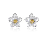 Sylph Gold Flower Earrings for Women: 18K Asymmetrical Earrings for Women Trendy - Statement Gold Dangle Earring - Chandelier Hypoallergenic Floral Earring