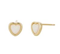 Sylph Heart Earrings For Women Trendy 14K Gold Plated Dainty Gemstone Gold Stud Jewelry Earrings with Opal Birthday Gift for Her