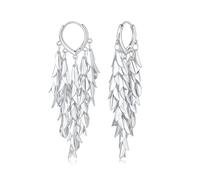 Sylph Large Gold Earrings for Women, Chunky Gold Statement Drop Dangle Earring Maple Leave Ginko Leaf Jewelry Gifts, Copper, No Gemstone