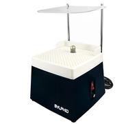 SYLPHID Portable Mini Glass Grinder 110V Stained Grinder Machine for Diamond Ceramic Shell Art DIY, Free 5/8'' Grinder Bits Included (with baffle, black)