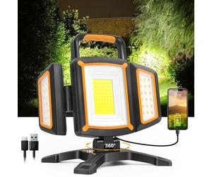 SYLSAR 30W Rechargeable Work Light 3000 Lumen Magnetic Work Light Battery