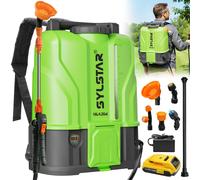 SYLSTAR 16L Battery Powered Knapsack Sprayer, 120PSI Cordless Backpack Sprayer C
