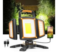 SYLSTAR 30W Rechargeable Work Light, 3000 Lumen Magnetic Work Light Battery P...