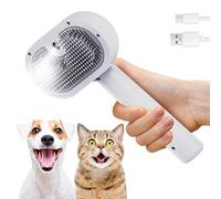 Sylswx Cat Brush with Steam, 3-in-1 Steamy Brush Cat, Cat Brush with Water for Long Hair and Short Hair, Dog Brush, Anti Static Electricity and Knotting