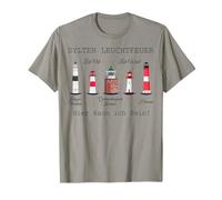 Sylt, Hand-Drawn Lighthouses, German North Sea T-Shirt