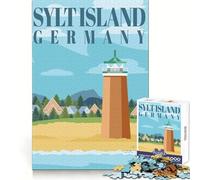 Sylt Island Germany Jigsaw Puzzles for Adults1000 Pieces Think Smart Toy Family Bond Accurate Cut Seasonal Gift (38x26cm)