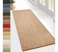 Sylt Sisal Rug Floor Runner, Woven Natural Fibre Area Rug Runner, Home Bedroom Living Room Rug, Natural Fibre Rug Carpet Runner (66 x 150 cm, Cork)