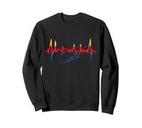 Sylt Skyline Heartbeat German Lover Heart I Love Sylt Sweatshirt