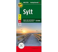 Sylt, Walking Cycling & Leisure Map 1:35.000: GPX Tracks, wasserfest und reißfest