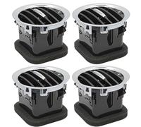 SYLTER Dashboard Air Vent For Opel For Corsa D For Adam 2201099 13417363 13365420 Car Interior Dashboard Air Air Conditioner Outlet Dashboard Air Vent Grille(4Pcs Full Chrome)