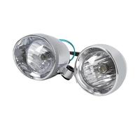SYLTER Motorcycle Headlights 1 Pair Universal 12V Front Motorcycle Headlight Passing Fog Light Lamp Chrome Motorcycle Headlamp
