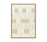 Sylumifr Minimalist Neutral Boho Handwoven String Thread Wall Art | Unique material Modern Geometric Wood Framed Textured Fiber Wall Hanging Picture,19"×27"Inch ideal for Living Room Bedroom