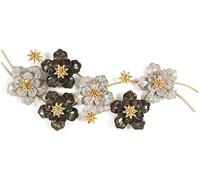SYLUOQP 3D Metal Sculpture Iron Art Wall Decoration Hanging Background for Living Room Bedroom, C