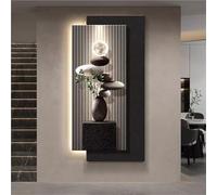 SYLUOQP 3D Wall Art Decor with Led Light, 3D Vision Wall Painting, Stylish Wall Sculpture Painting Decoration, Plug-in Power Supply Landscape Wall Sculptures for Living Room, Bedroom,A,80 * 40cm