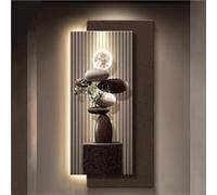 SYLUOQP 3D Wall Art Decor with Led Light, 3D Vision Wall Painting, Stylish Wall Sculpture Painting Decoration, Plug-in Power Supply Landscape Wall Sculptures for Living Room, Bedroom,B,120 * 60cm