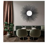 SYLUOQP Large Sunburst Wall Mirror, Round Metal Starburst Decorative Mirror, 80cm, Wall Mounted, Home & Garden, Traditional Style, Multi-purpose Room Decor