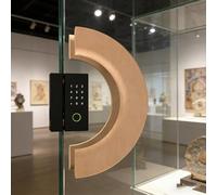 SYLUOQP Sauna Room Door Pull Handle - Solid Large Wooden Handle, Wood Door Handle Pull Diameter Half-Round Natural Oak Finish with Mounting Hardware