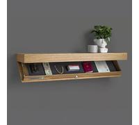 SYLUOQP Shelf with secret compartment, hidden suspended shelf, wall shelf with hidden compartment, wall shelf with magic flap, modern decoration for the home,wood colro
