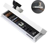 SYLUOQP Shelf with secret compartment, hidden suspended shelf, wall shelf with hidden compartment, wall shelf with magic flap, modern decoration for the home,White