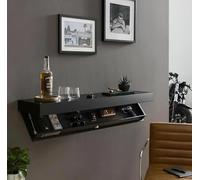 SYLUOQP Shelf with secret compartment, hidden suspended shelf, wall shelf with hidden compartment, wall shelf with magic flap, modern decoration for the home,black