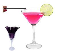 SYLVA-100 Black Cocktail Drinking Straws-Strong & Sustainable,Sugarcane Straws, Guilt-Less Drinking for Cold Beverages-Straws for Kids,Parties,Bars & Everyday Use!