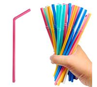 SYLVA-50 Reusable,Drinking Straws, Bendy Straws,Eco Straws|Multi-Coloured Drinking Straws for Kids & Adults|Perfect for Parties & Everyday Use-Straws for Hot & Cold Drinks-Made from Corn