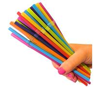 SYLVA X100 Eco-Friendly Straws|Flexible Multicolored Bendable Straws-Sugarcane Drinking Straws for Cocktails, Milkshake Straw- Natural Sugarcane Straws,BPA Free Straws