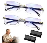 SylvaFusion 2 Pcs Auto Focus Glasses Self Adjusting | Reading Glasses with Blue Light Blocking, Dual Vision Varifocal Distance Glasses for Near to Far Vision Daily Use Women Men