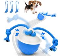SylvaFusion Interactive Dog Ball Toy, Smart Interactive Dog Toys for Boredom, Automatic Active Rolling Ball with Tail for Dogs, Rechargeable Chase Buddy Dog Toy with Chew Ropes for Puppy/Small/Medium