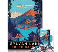 Sylvan Lake Jigsaw Puzzles for Adults Teenagers Jigsaws Puzzle,Stress Reliever Difficult Challenge Suitable for Desktop Decoration 38x26cm