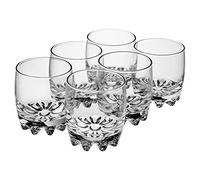 Sylvana 200ml Modern Curved Drinking Glass Juice Whisky Dining Tumbler (6)