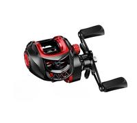 SylvanFlux All-Metal Baitcasting Reel - 7.2:1 High-Speed, Dual Magnetic Brake, 8kg Drag, Long-Casting Anti-Backlash Lure Reel for Bass & Multi-Species Fishing (Red, Right Hand)