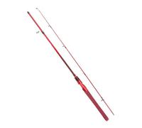 SylvanFlux Carbon Fiber Fishing Rod, 2-Piece Red Ultralight Rod with EVA Handle & Ceramic Guides for Freshwater & Saltwater Casting or Spinning (Reel Not Included) (Casting, Centimetres, 180, Medium)