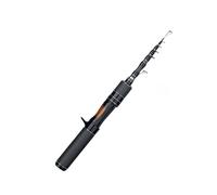 SylvanFlux Mini Telescopic Lure Fishing Rod, ML Action Portable Ultralight Carbon Fiber Rod, Short Section Travel Rod for Micro Lures, Spinning (Spinning, Centimetres, 180, Medium Light)