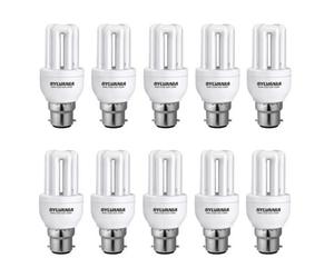 Sylvania 10Pc Homelight Energy Saving Light Bulbs 8W 450Lm B22