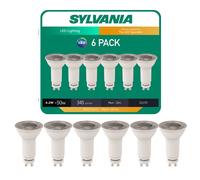 SYLVANIA 6 X 0026585 Long Neck LED Light Bulb Gu10 36 3000k Warm White - 4.2 Watt