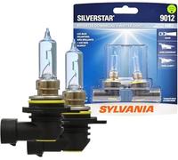 SYLVANIA - 9012 SilverStar - High Performance Halogen Headlight Bulb, High Beam, Low Beam and Fog Replacement Bulb, Brighter Downroad with Whiter Light (Contains 2 Bulbs)
