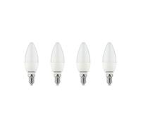SYLVANIA LED Bulb, E14, 470 Lumen, Warm White (2700K), 5W, 12,000 Hours Life, Non-Dimmable, White Bulb, Pack of 4