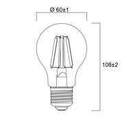 Sylvania E27 filament LED bulb, 2.3W, 2,700K, 485 lm