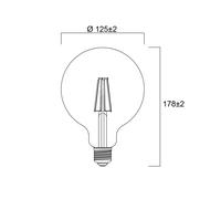 Sylvania E27 filament LED G120 4 W 2,700 K 840 lm