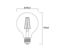 Sylvania E27 filament LED G95 4 W 2,700 K 840 lm