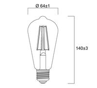 Sylvania E27 filament LED ST64 4 W 2,700 K 840 lm