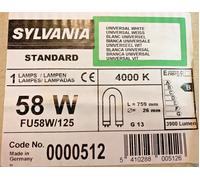 Sylvania Fluorescent Lamp L-58W/125 U-Shape Length 759Mm T8 Made In Germany
