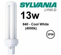 Sylvania G24D-1 13W 900 Lm 2 Pin 2 Neon Lynx-D Energy Class A 10000 Hours